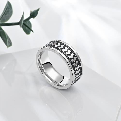 Stainless Steel Finger Ring, 304 Stainless Steel, plated, fashion jewelry silver color, US Ring 