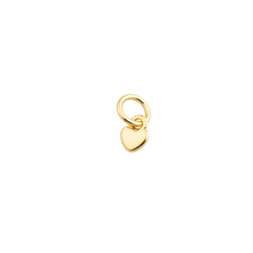 Brass Heart Pendants, fashion jewelry & for woman, golden 