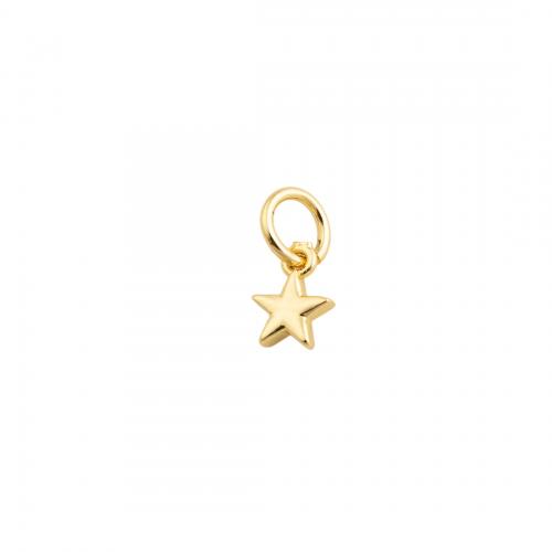 Brass Star Pendants, fashion jewelry & for woman, golden 