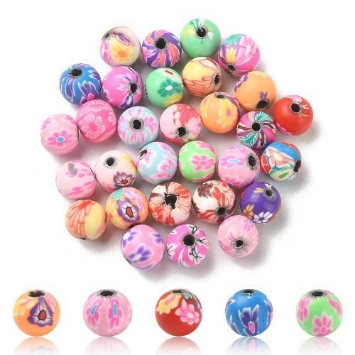 Polymer Clay Jewelry Beads, Round, DIY, mixed colors 