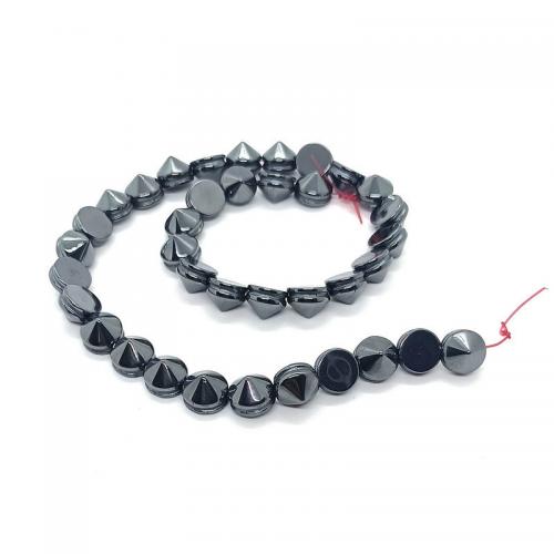 Non Magnetic Hematite Beads, polished, DIY, black, 9mm cm 
