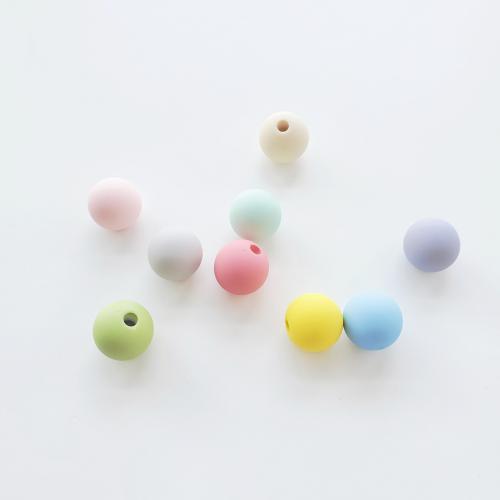Perles acryliques dépolies, Acrylique, Rond, DIY, plus de couleurs à choisir, 15mm, Environ Vendu par sac