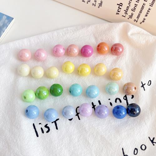 Candy Stil Acryl Perlen, rund, Einbrennlack, DIY, keine, 17mm, ca. 200PCs/Tasche, verkauft von Tasche
