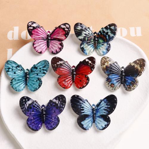 Acryl Schmuck Perlen, Schmetterling, poliert, Farbverlauf & DIY, keine, 41x32mm, ca. 2PCs/Tasche, verkauft von Tasche