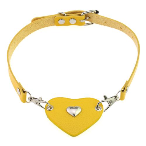 Fashion Choker Necklace, PU Leather, with Zinc Alloy, plated, fashion jewelry & for woman .5cm Approx 52 cm 