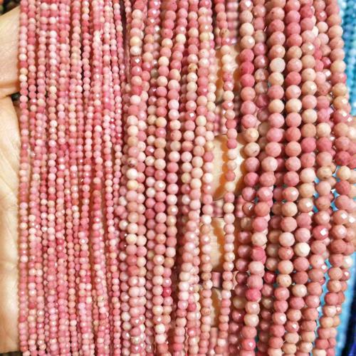 Perles rhodonites, rhodonite, Rond, DIY & normes différentes pour le choix, rose Environ 38 cm, Vendu par brin
