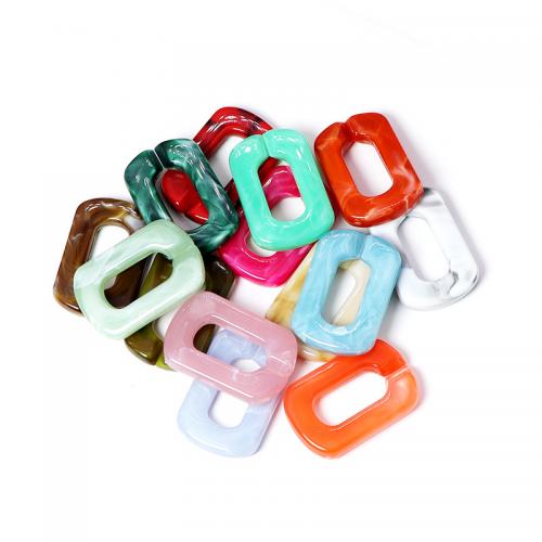 Acrylic Linking Ring, Rectangle, injection moulding, fashion jewelry & DIY Approx 