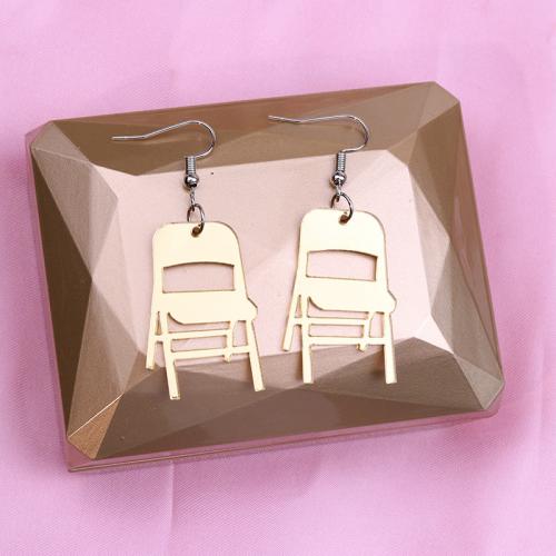 Acrylic Drop Earring, Chair, painted, fashion jewelry & for woman 
