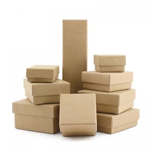 Подарочные коробочки для ювелирных изделий, бумага-крафгобёртка, с Губка, Пылезащитный & разный размер для выбора, хаки, продается PC[