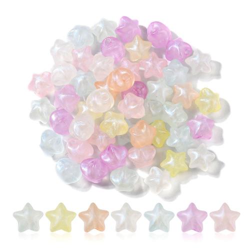 Perles Miracle acryliques, Acrylique, étoile, DIY, couleurs mélangées Vendu par sac