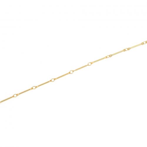 Handgemachte Messingkette, Messing, 18K vergoldet, Modeschmuck & DIY, 14x1mm, verkauft von m
