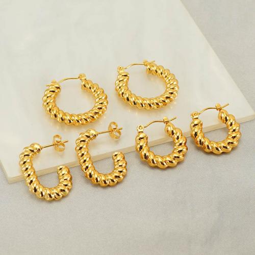 Stainless Steel Leverback Earring, 304 Stainless Steel, gold color plated & for woman 