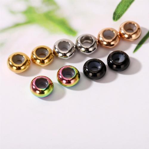 304 Stainless Steel Stopper Beads, Round, plated, DIY [