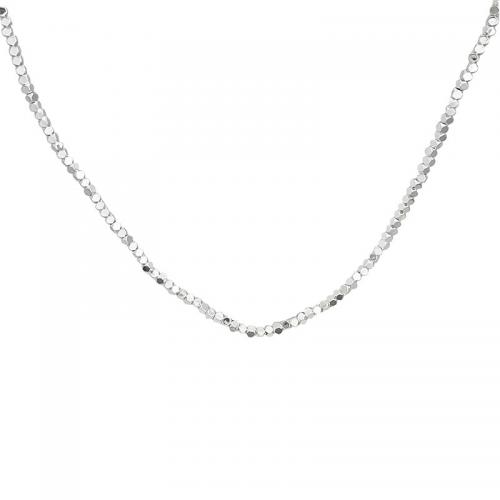 Zinc Alloy Necklace, silver color plated, fashion jewelry & for woman Approx 16 Inch 