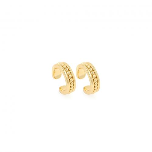 Ohrring-Manschette, Messing, 18K vergoldet, Modeschmuck & unisex, 14.3x13.6x4.3mm, verkauft von Paar