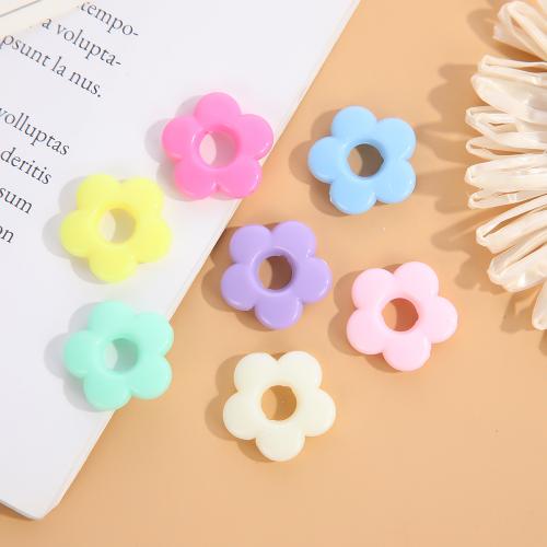 Candy Style Acrylic Beads, Flower, DIY & hollow, mixed colors 