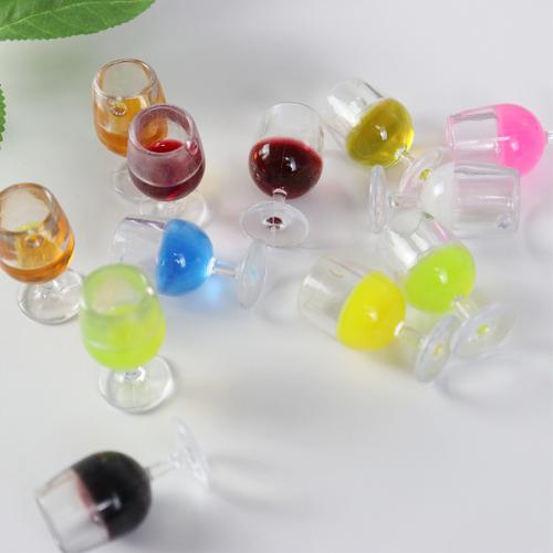 Imitation Food Resin Pendants, Cup, epoxy gel, fashion jewelry & DIY, mixed colors Approx 