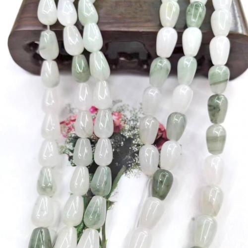 Jade New Mountain Bead, Teardrop, polished, fashion jewelry & DIY, mixed colors Approx [