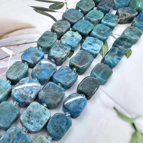 Single Gemstone Beads, Apatites, Nuggets, polished, fashion jewelry & DIY, blue Approx 38 cm 
