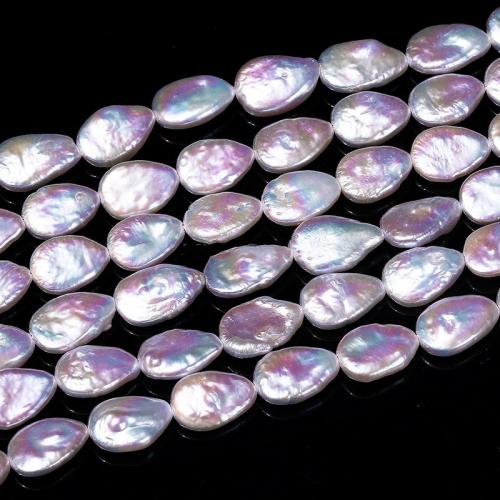 Drop Cultured Freshwater Pearl Beads, Baroque, polished, DIY, white Approx 
