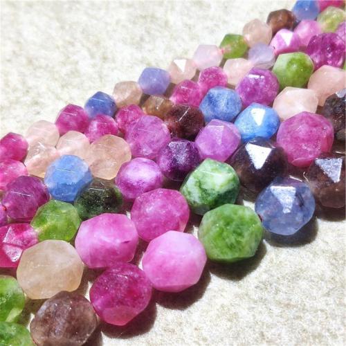 Single Gemstone Beads, Chalcedony, DIY & faceted, mixed colors Approx 36-38 cm 