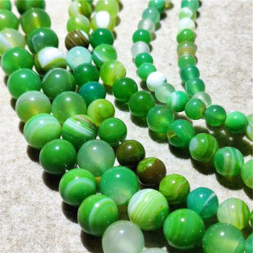 Natural Lace Agate Beads, Round, DIY green Approx 38-40 cm 