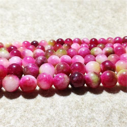 Single Gemstone Beads, Jade Quartzite, Round, fashion jewelry & DIY mixed colors Approx 38-40 cm 