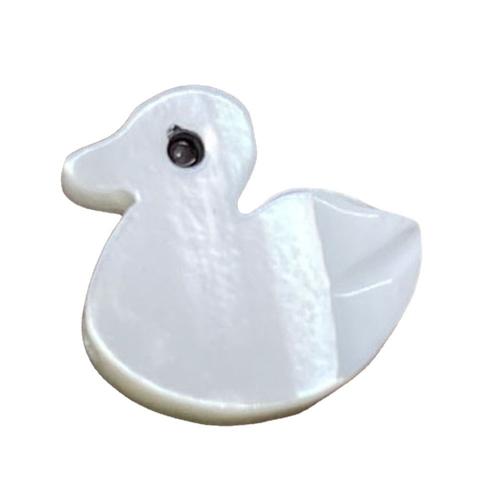 Natural Seashell Pendant, Duck, DIY, white 
