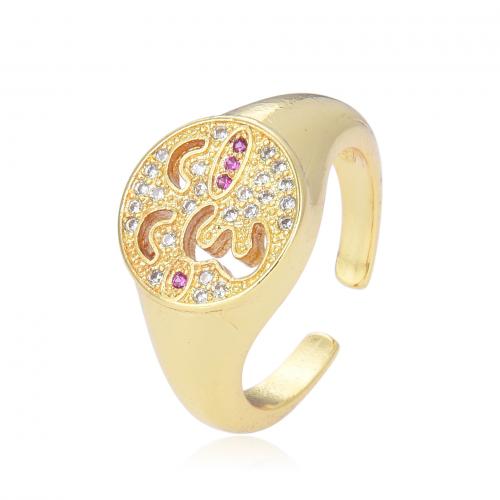 Cubic Zirconia Micro Pave Brass Finger Ring, plated, fashion jewelry & Unisex & micro pave cubic zirconia 