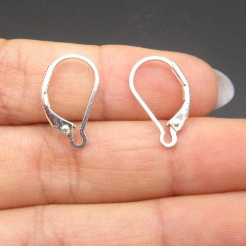 Sterling Silver Drop Earring, 925 Sterling Silver, fashion jewelry & for woman, silver color, 10mm 
