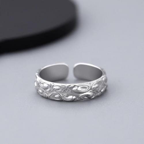 цинковый сплав Манжеты палец кольцо, Облако, плакирован серебром, Винтаж & Мужский, размер:7-11, продается PC