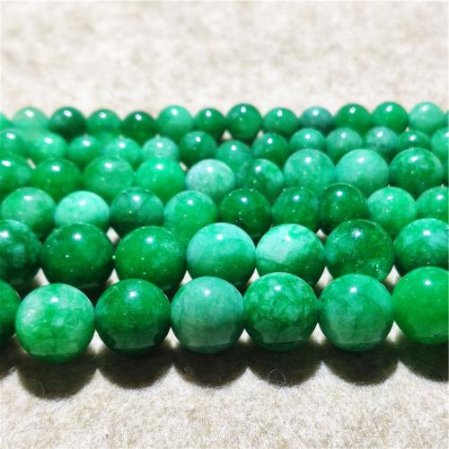Single Gemstone Beads, Jade Quartzite, Round, DIY green Approx 38-40 cm 