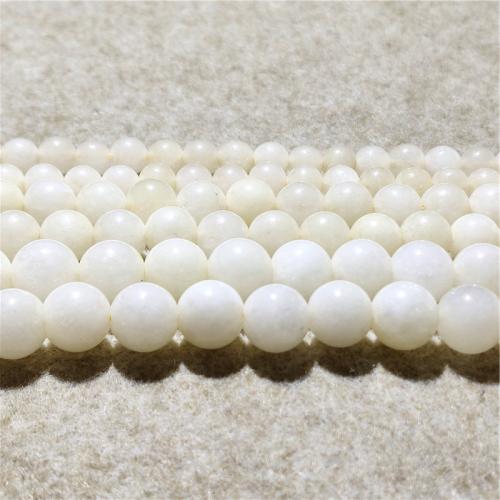 Single Gemstone Beads, Jade Quartzite, Round, DIY beige Approx 38-40 cm 