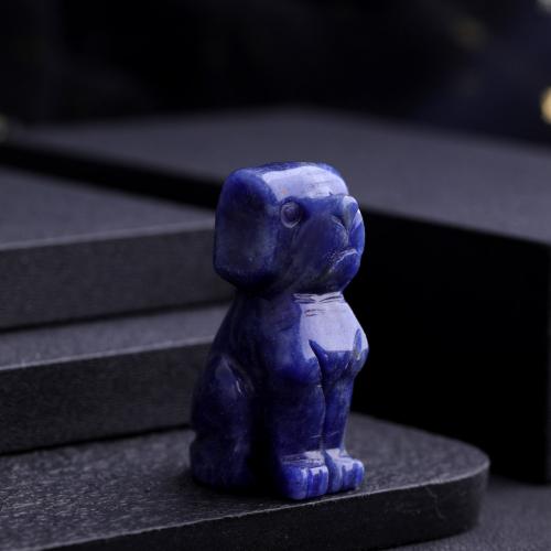 Gemstone Decoration, Natural Stone, Dog, Carved, for home and office 