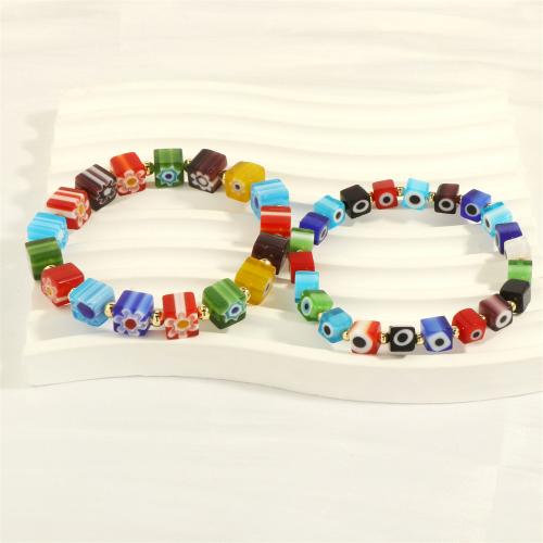 Lampwork Bracelets, fashion jewelry & for woman, mixed colors Approx 16-17 cm 