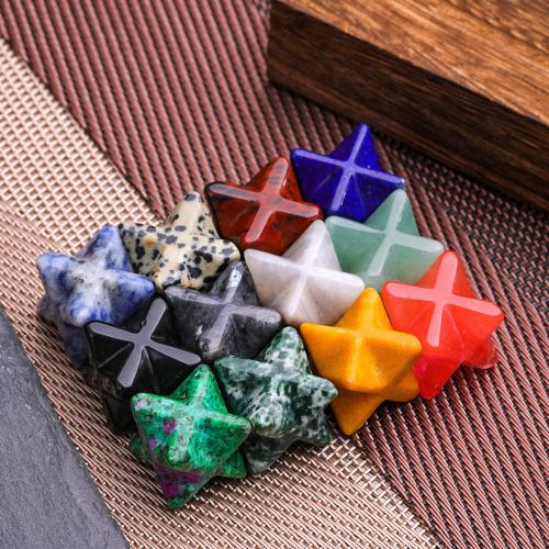 Gemstone Decoration, Eight Point Star, for home and office, Random Color, 18mm 