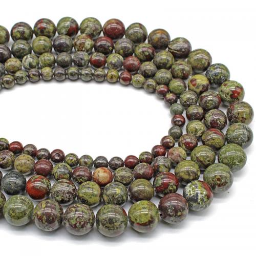 Single Gemstone Beads, Dragon Blood stone, Round, polished, DIY Approx 38 cm 
