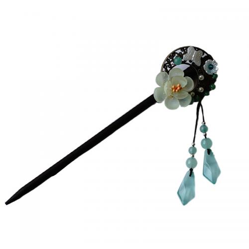Hair Stick, Lampwork, with Wood & Zinc Alloy, vintage & for woman 180mm 