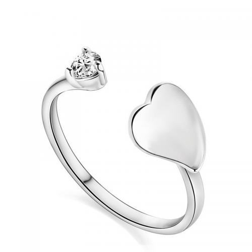 Цирконий Микро вымощает стерлингового серебра палец кольцо, 925 пробы, ювелирные изделия моды & инкрустированное микро кубического циркония & Женский, размер:7, продается PC