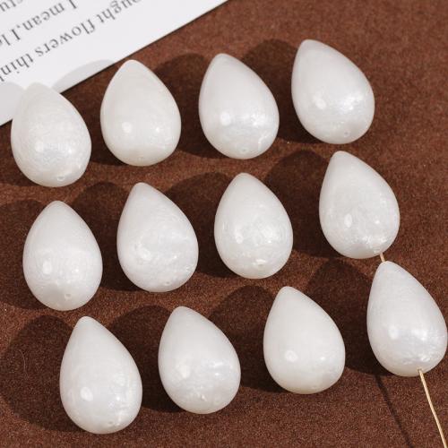 Harz Perlen Schmuck, Tropfen, DIY, weiß, 24x16mm, verkauft von PC