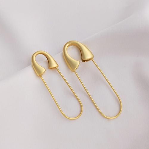 Zinc Alloy Brooch Finding, gold color plated, DIY 