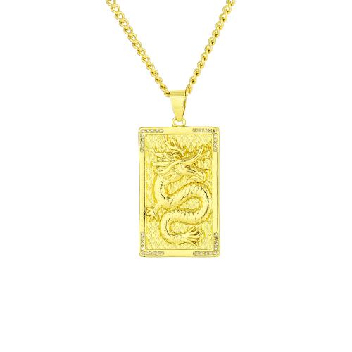 Корень Циркон Микро вымощает латунь ожерелье, Латунь, Другое покрытие, Мужская & разные стили для выбора & инкрустированное микро кубического циркония, Золотой, длина:Приблизительно 60 см, продается PC
