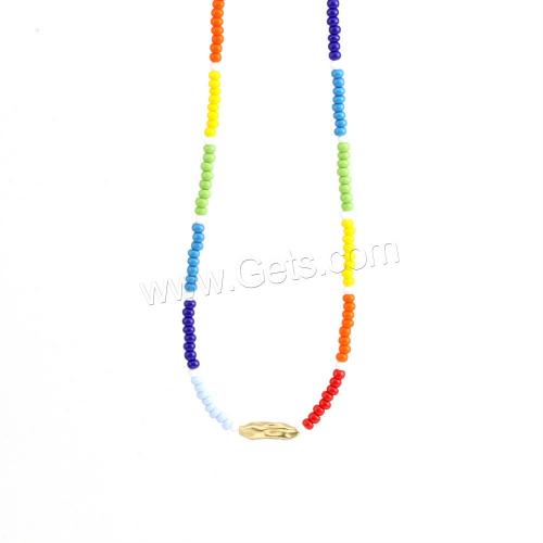 Glass Seed Beads Jewelry Sets, plated & for woman, multi-colored 