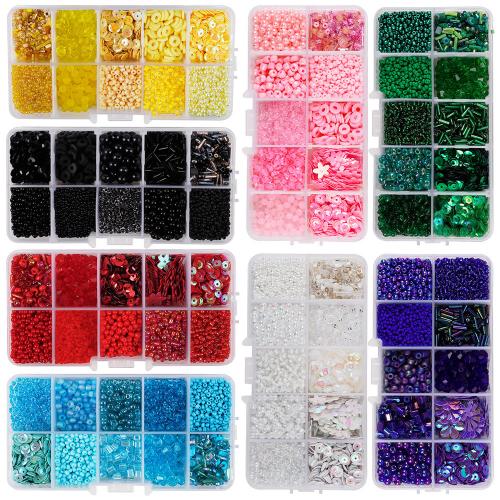 DIY Jewelry Finding Kit, Glass Beads, with PVC Plastic & ABS Plastic, stoving varnish 