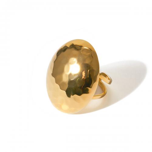 Edelstahl Fingerring, 304 Edelstahl, Modeschmuck & für Frau, goldfarben, verkauft von PC