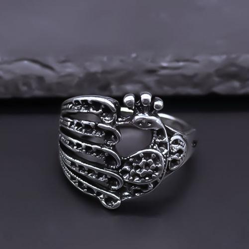 Zinc Alloy Finger Ring, plated, fashion jewelry, silver color, Ring inner .8cm 