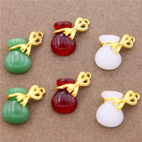 Resin Zinc Alloy Pendants, with Resin, gold color plated, fashion jewelry & DIY Approx 