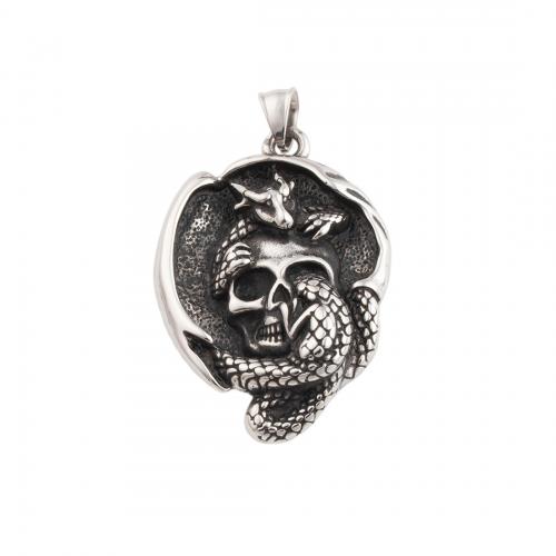 Stainless Steel Skull Pendant, 304 Stainless Steel, fashion jewelry & Unisex 