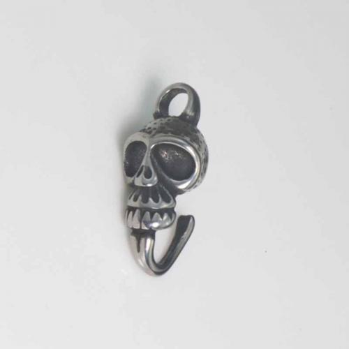 Stainless Steel Skull Pendant, 304 Stainless Steel, polished, DIY, original color 
