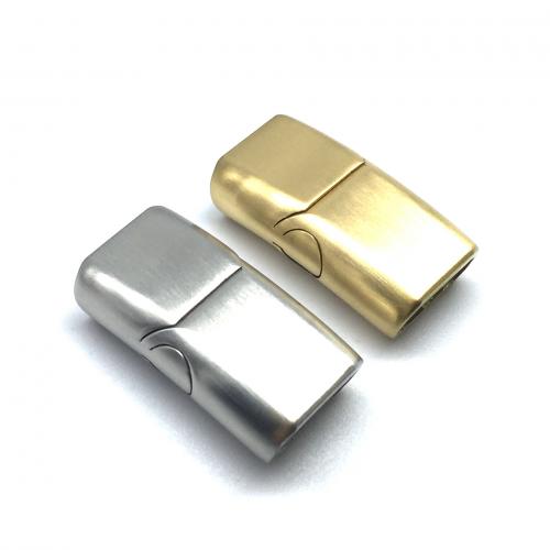Rectangle Stainless Steel Magnetic Clasp, 304 Stainless Steel, polished, DIY Inner diameter 12 * 4 mm 